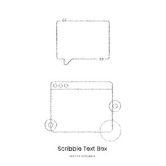 SET OF SCRIBBLE TEXT BOX VECTOR 