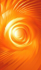An abstract orange spiral vortex leads towards a bright centre.