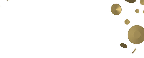 Enchanting Delight: Spectacular 3D Illustration Showcasing Enchanting Gold Confetti