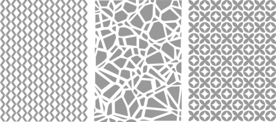 Fotobehang Abstract glass window frosted, glass partition Circle Lattice Stencils  Crafting Canvas Seamless diamond rhombus check pattern Glass Etching Designs Stencil stone Moroccan Patterns, Stone Crackle © Vital Arts