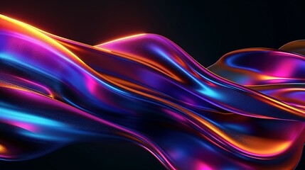 Naklejka premium Abstract fluid liquid curved wave background