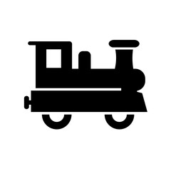 locomotive toy, train - vector icon