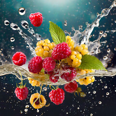 Berries in water
