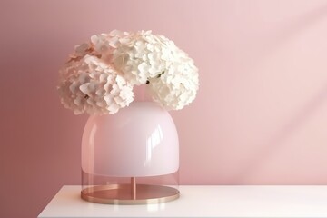 Pastel pink side table podium 