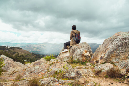 hiker in the mountains