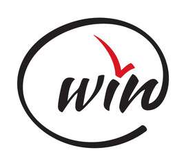 win word with check mark
