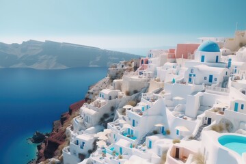 Obraz premium Santorini Greece romantic holiday destination 