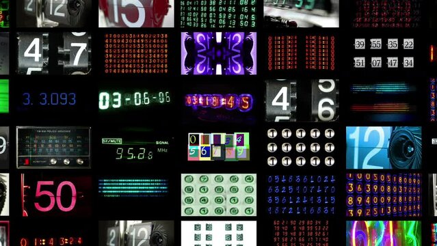 counting numbers, time and code information 