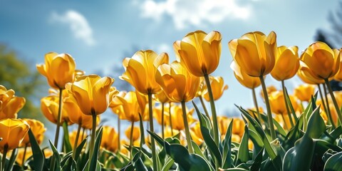 Obraz premium The tulip is a Eurasian and North African genus of perennial, bulbous plants in the lily family.