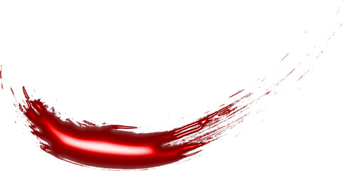 3D-Visualisierung eines Kreiselements mit zerschlissenen Enden, rot-metallisch mit Lichtreflexion