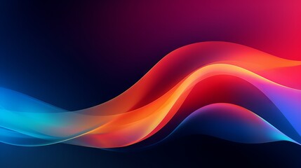 Vibrant Gradient Line Background with Distorted Wave Curved Lines AI Generated