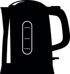 Electric Kettle Icon in flat style. Vector Illustration