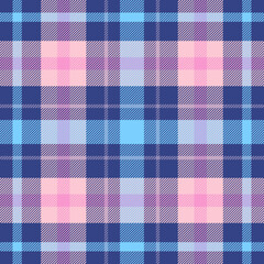 Plaid seamless pattern. Repeating checker fabric for design prints plaids. Repeated check ekose. Checks square line. Vichi cloth. Tartan repeat textile. Scottish madras flannel. Vector illustration