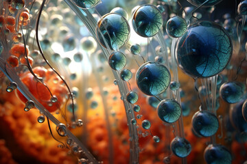 Documenting the arrangement of molecules in a phospholipid, illustrating its amphipathic nature in cell membranes. Metamorphosis, life, happiness