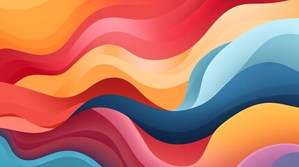 Colorful Abstract Art Background with Organic Shapes AI Generated