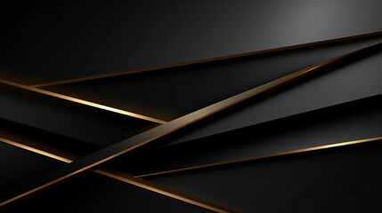 Abstract Black and Gold Luxury Background AI Generated