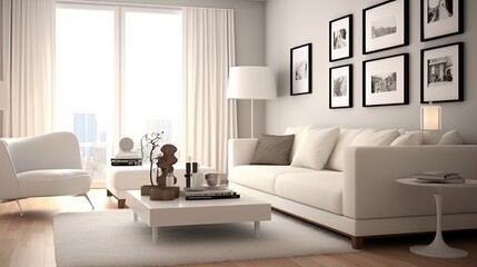 Modern living room interior design 