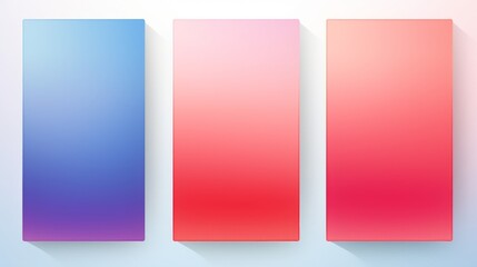 Vibrant Geometric Prism Shapes on Abstract Gradient Background AI Generated
