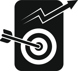 Emerging market target icon simple vector. Merger fusion. Portal financial