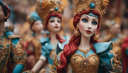 Intricate Spanish Fallas Festival Doll in Traditional Dress