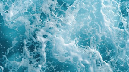 Seawater with sea foam as seamless background - obrazy, fototapety, plakaty