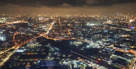 night panorama of the city of Moscow