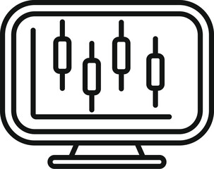 Online money market icon outline vector. Merger fusion. Service benefit