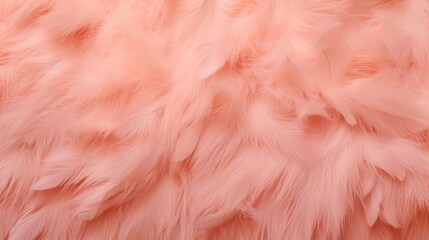 Trendy Peach soft feather texture. Fashionable color. Concept of Softness, Comfort and Luxury. Can be used as Background, Fashion, Textile, Interior Design. Furry surface