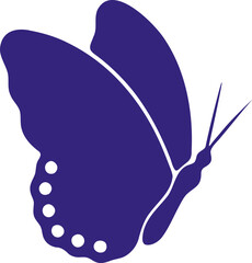 Butterfly silhouette logo vector illustration. Butterfly symbol shape decorative design elements