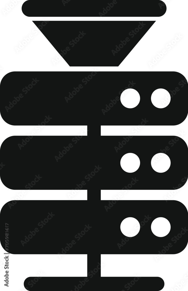 Aufkleber server content filter icon simple vector. internet work. idea media safety