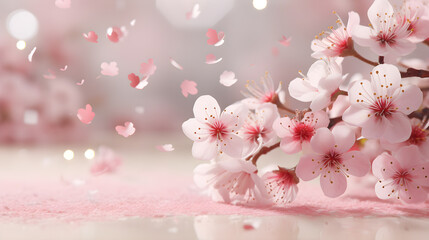 floral background with spring flowers, spring weather