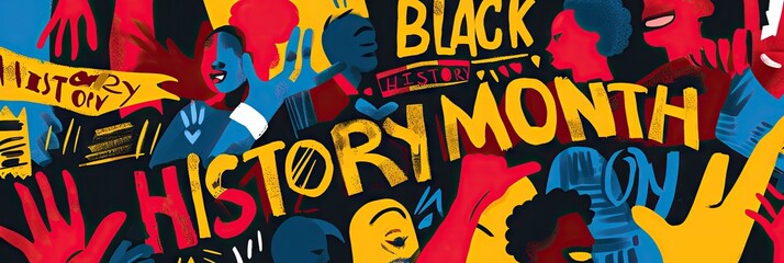 celebrating black history month Generative AI - obrazy, fototapety, plakaty