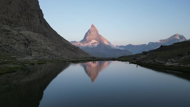 Alpine tranquility with Matterhorn reflection
