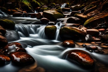 Fototapeta premium waterfall in the mountains