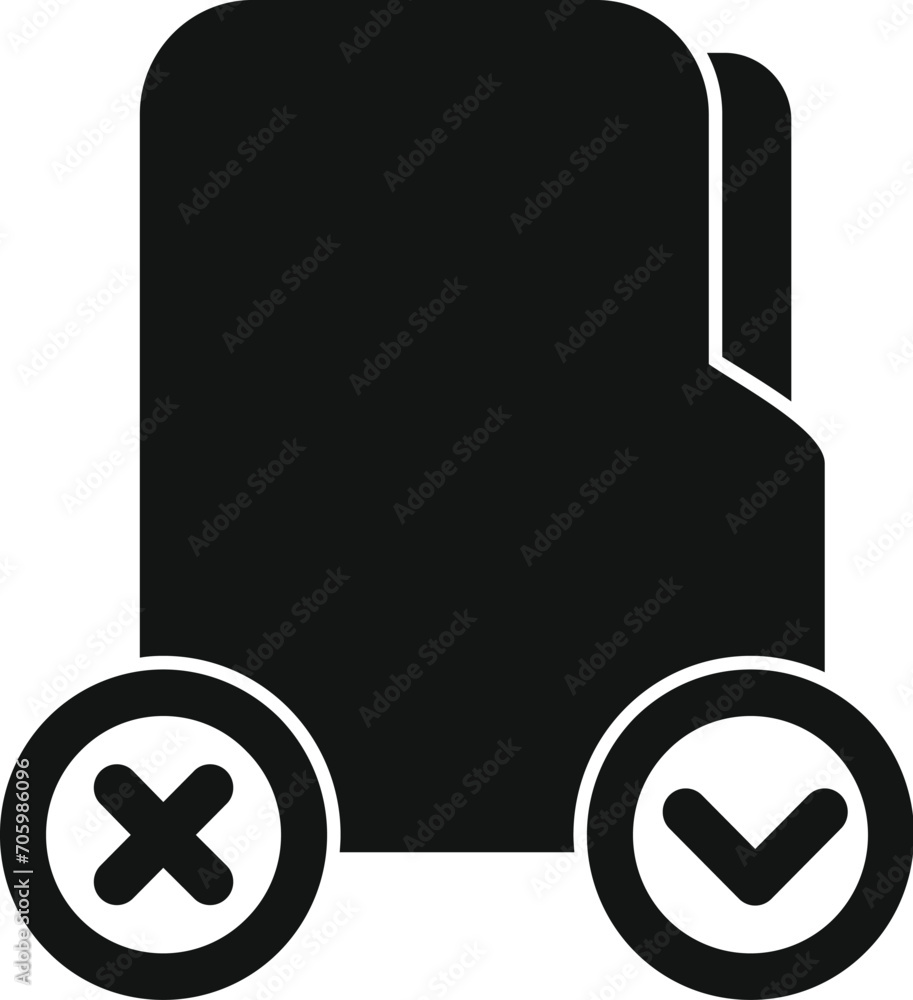 Poster restricted file icon simple vector. smart database. creative input idea