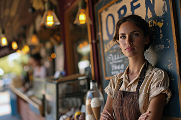Fototapeta premium Portrait of a Young Woman Business Owner