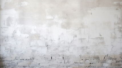 Abstract texture stained stucco, old White brick wall background . Old white brick wall texture background. Old white brick wall as background texture close up. Horizontal textures in the room.
