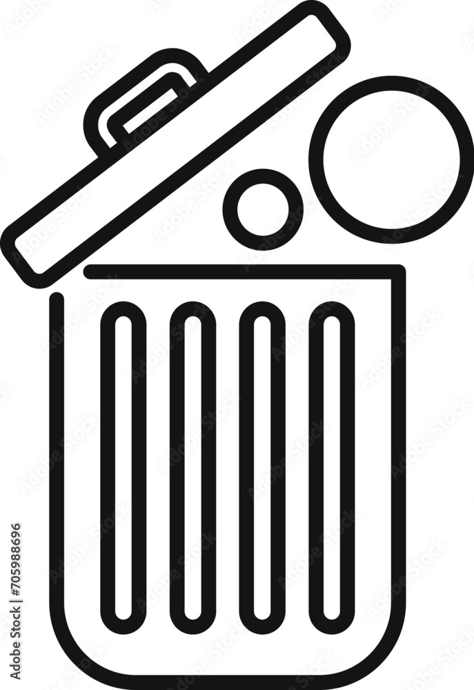 Poster garbage content filter icon outline vector. work idea. dark tunnel sand