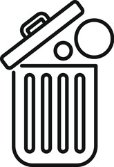 Garbage content filter icon outline vector. Work idea. Dark tunnel sand
