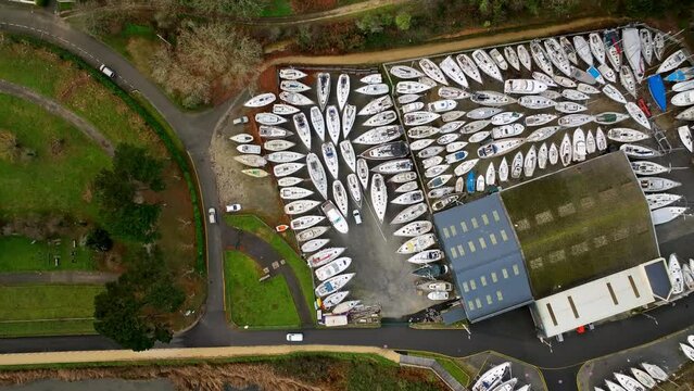 Tranquil boating scene in Lorient's bay.