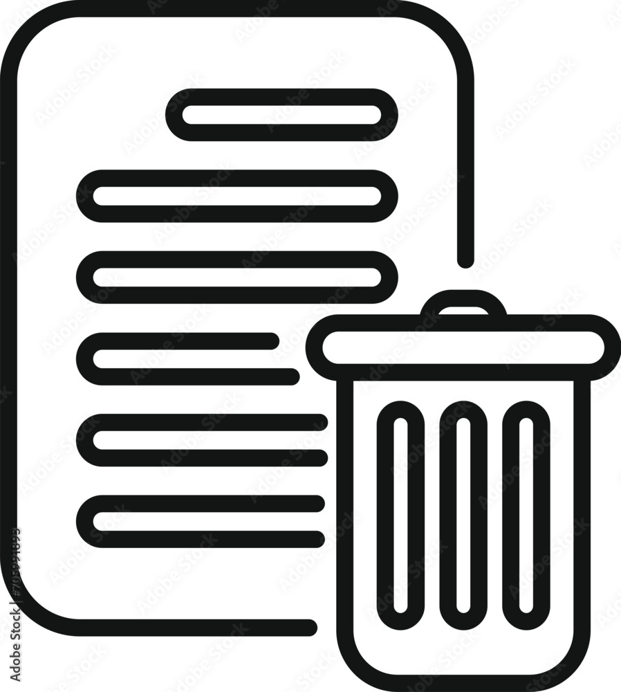 Poster garbage data bin icon outline vector. input server. network cloud