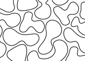 Abstract vector pattern of twisted black lines on a white background. Modern vector background for poster, cover, postcard, social networks.