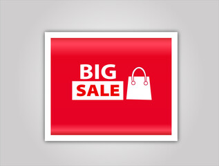 red flat sale web banner for big sale