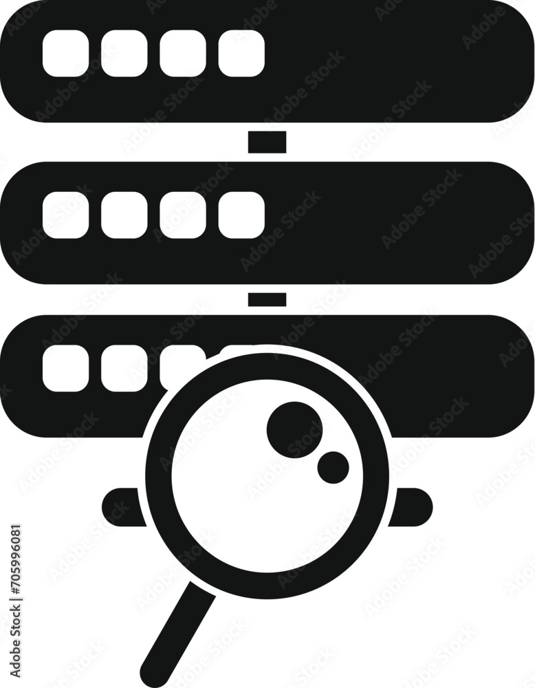 Poster search filter server icon simple vector. leak process. stroke online upload