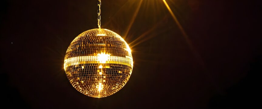 &Eacute;l&eacute;gance lumineuse : Boule &agrave; facette dor&eacute;e
