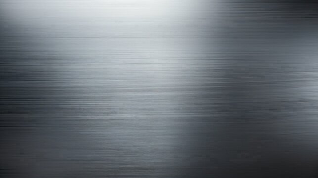 Metal background or texture of brushed steel plate with reflections. copy space