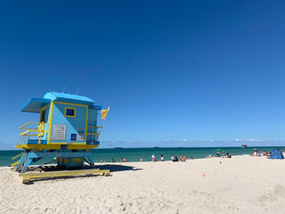 Lifeguard hut in South Beach