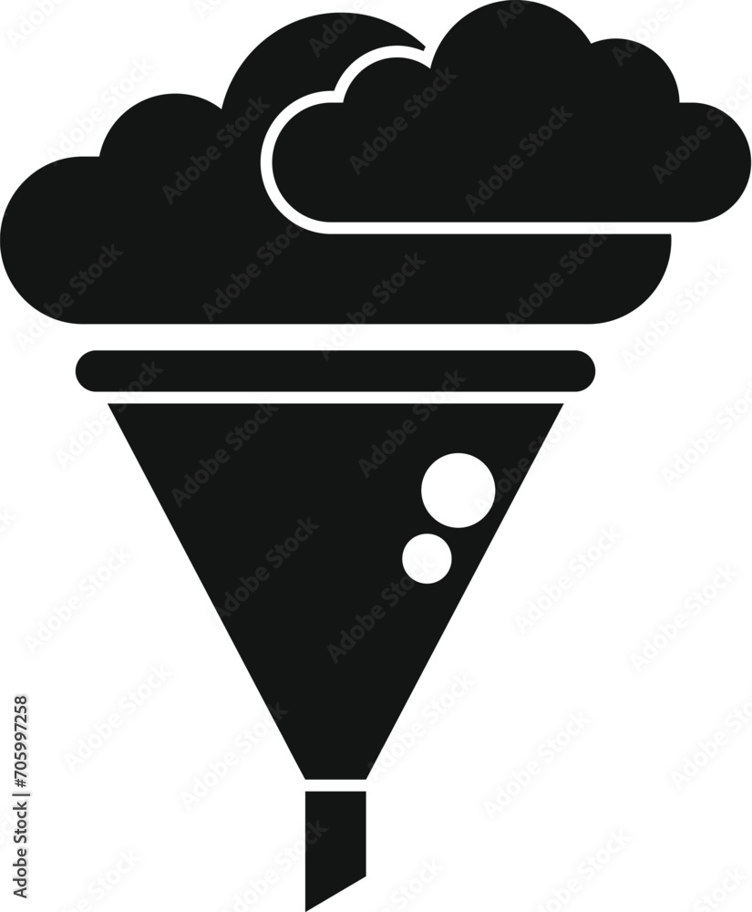 Poster cloud data filter icon simple vector. upload information. spread business