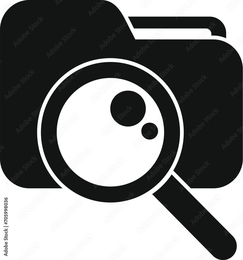 Poster search folder button icon simple vector. digital electronic. internet idea