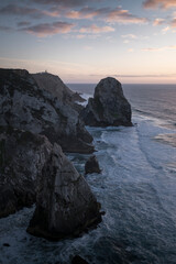 The cliffs on the Atlantic coast in Sintra, Portugal.